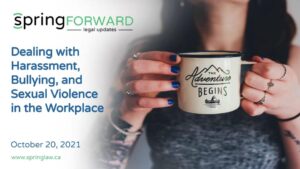 Free webinar: Dealing with Harassment, Bullying, and Sexual Violence in the Workplace