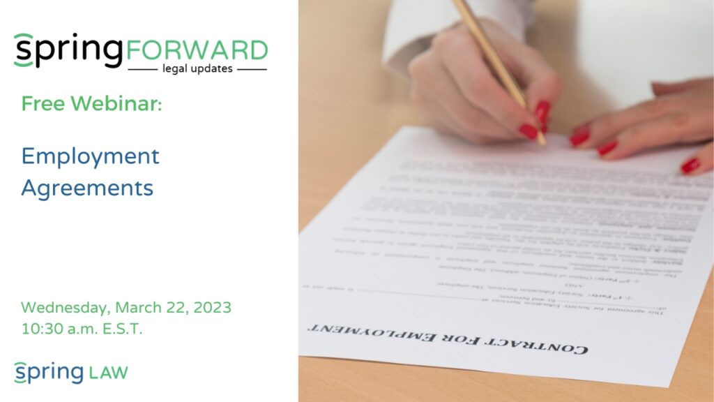 Free Webinar: Employment Agreements